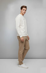 The DROP-OUT Signature Oversized White Crewneck Sweatshirt