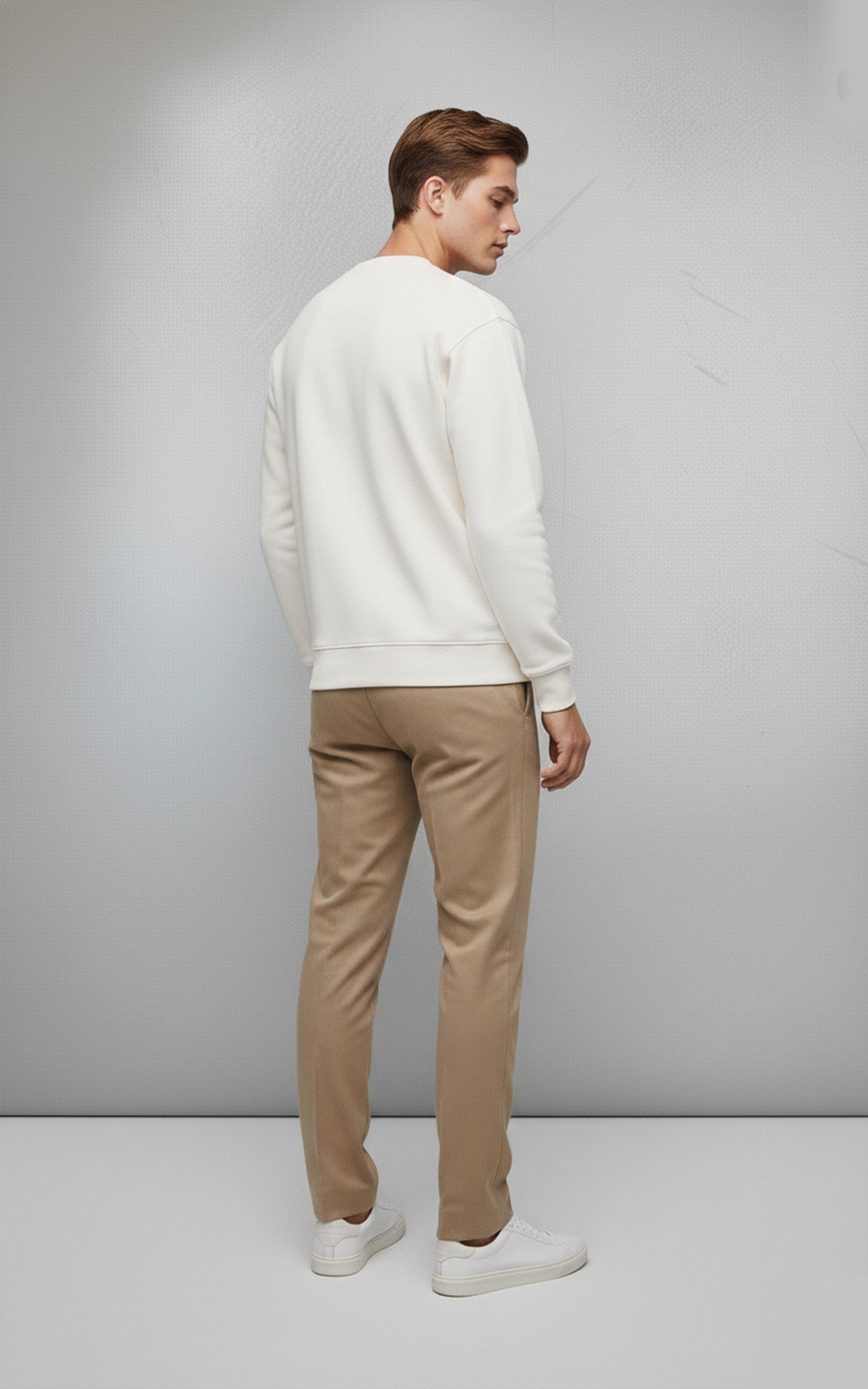 The DROP-OUT Signature Oversized White Crewneck Sweatshirt