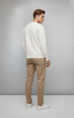 The DROP-OUT Signature Oversized White Crewneck Sweatshirt