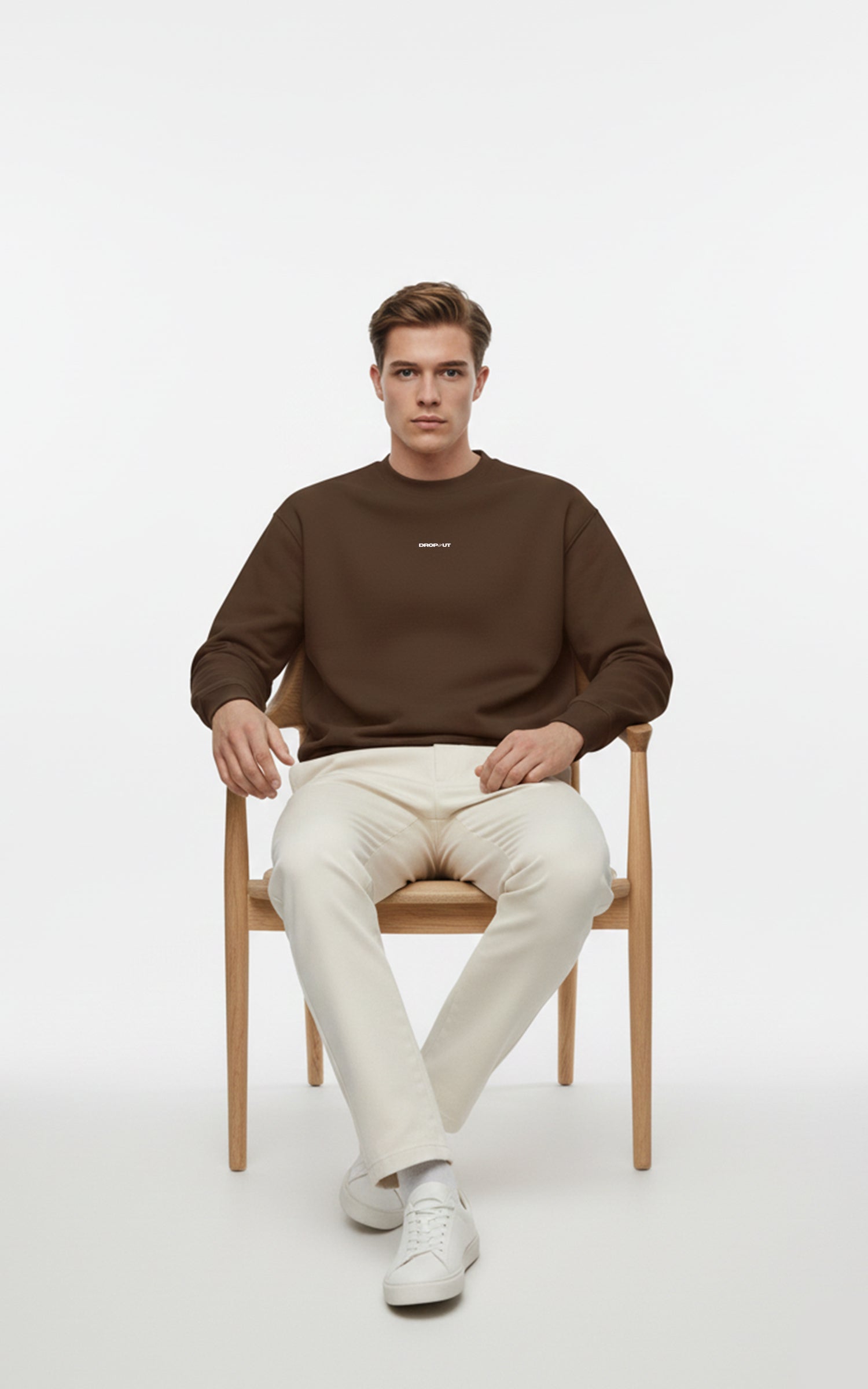 The DROP-OUT Signature Oversized Black Crewneck Sweatshirt