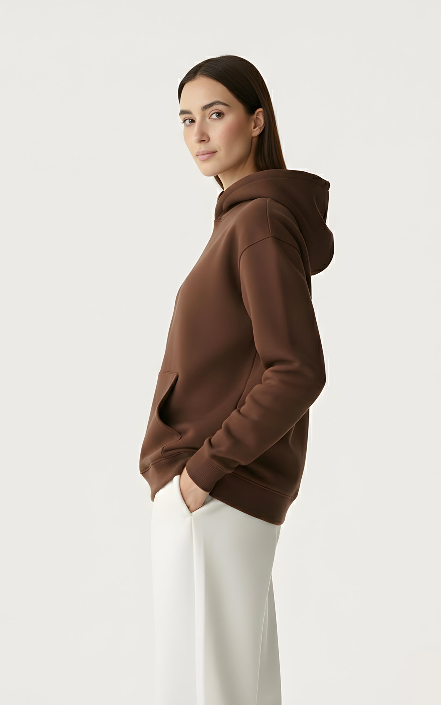 The Essential Brown Oversized Hoodie for Female