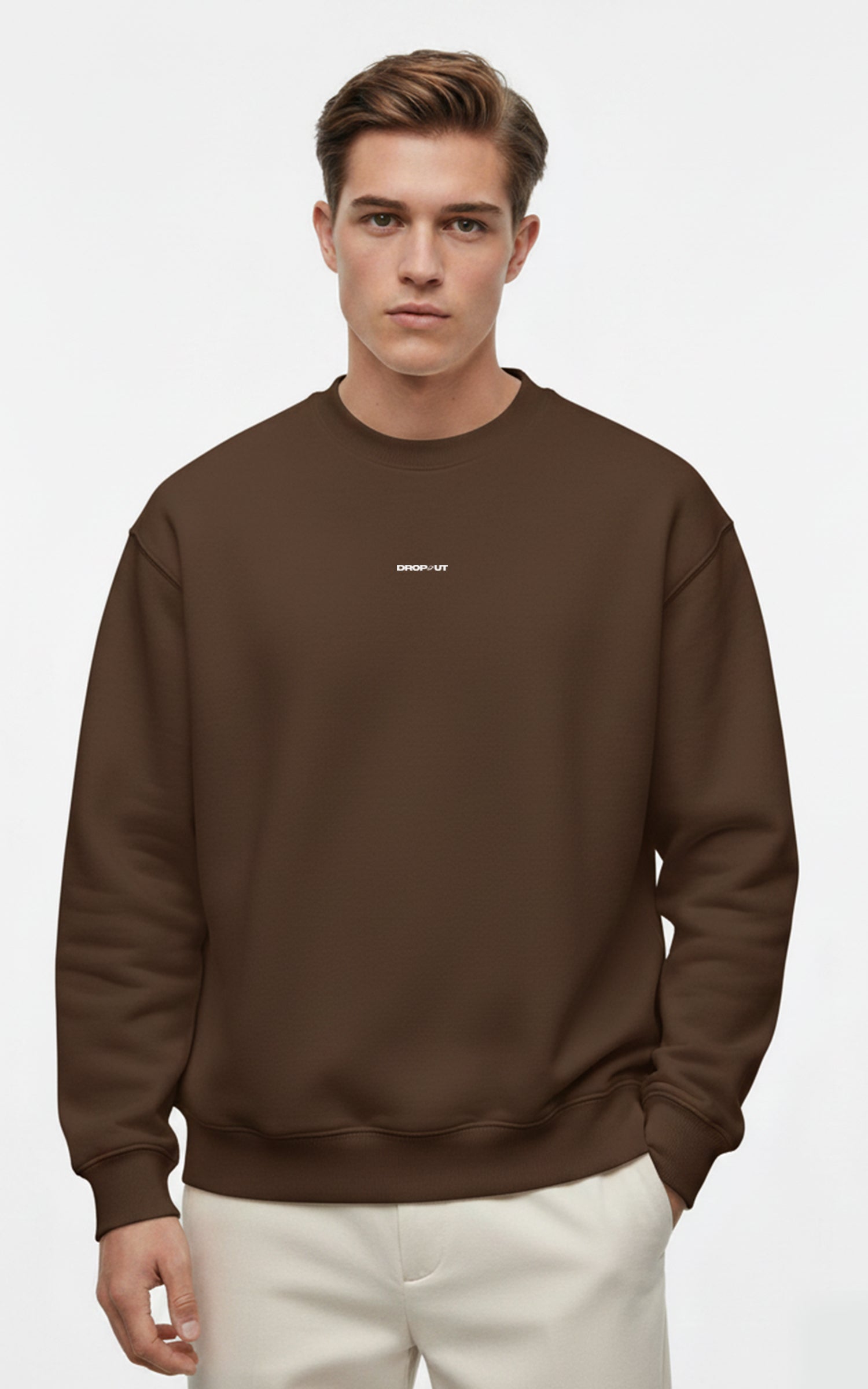 The DROP-OUT Signature Oversized Black Crewneck Sweatshirt