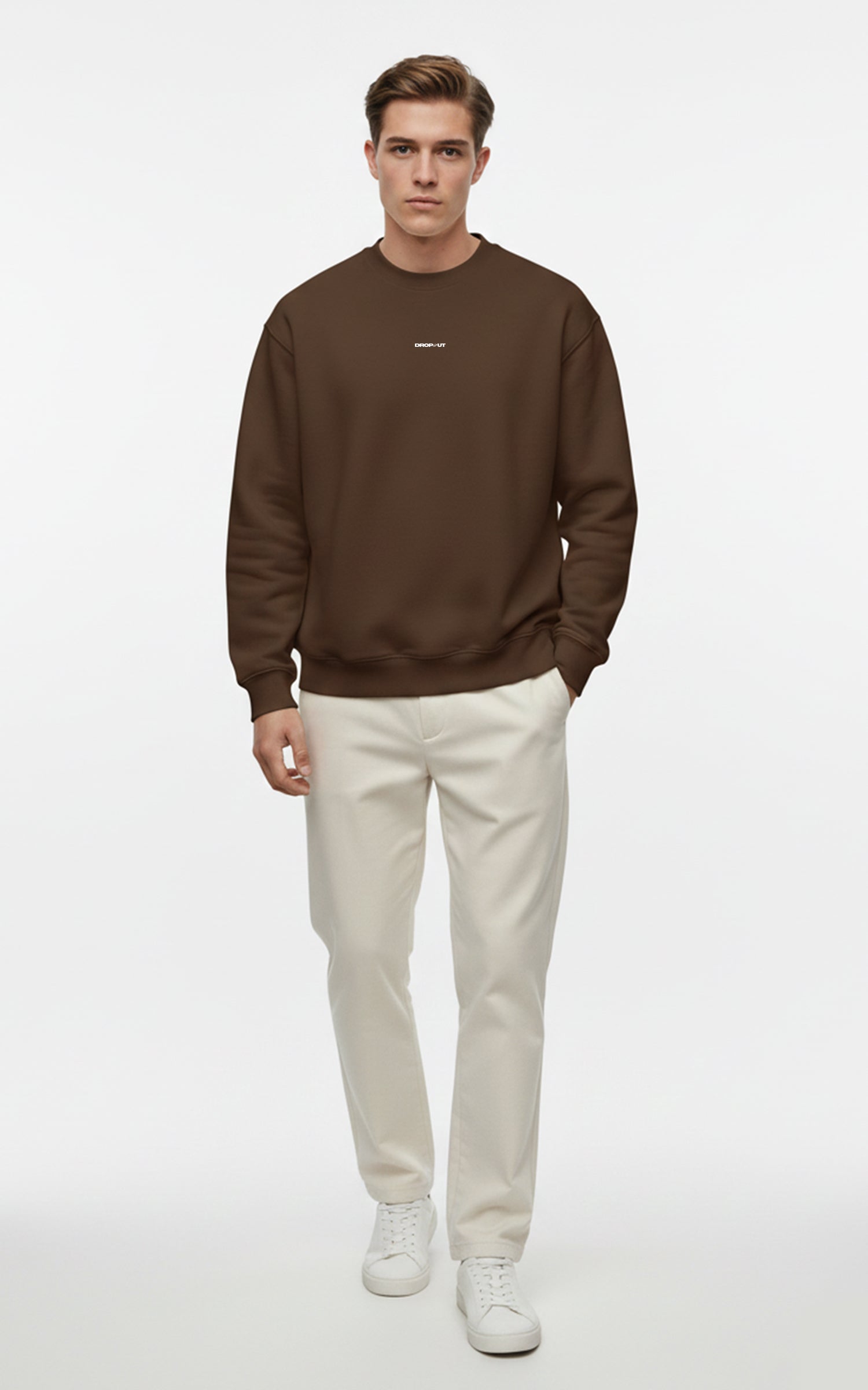 The DROP-OUT Signature Oversized Black Crewneck Sweatshirt