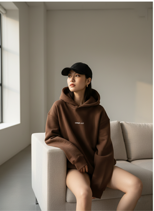 The Essential Brown Oversized Hoodie for Female