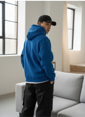 The Essential Royal Blue Oversized Hoodie for Male