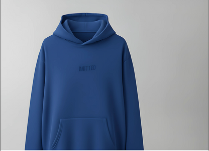 KNITTED The Essential Royal Blue Oversized Hoodie for Female